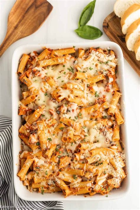 Baked Ziti With Chicken Eating On A Dime