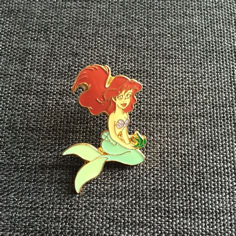 Rare Disney Mermaid Enamel Pin Badge Ariel The Little Etsy Ariel