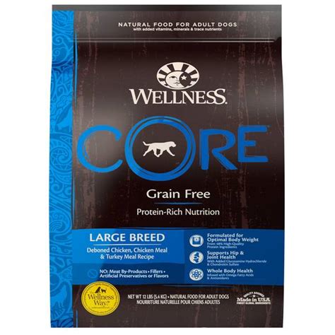 Класс кпп «элита в миске». Wellness CORE Grain Free Large Breed Formula Dry Dog Food