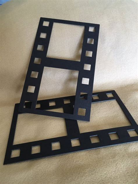 Black Diy Film Strip Xl Frames Blank Chipboard Filmstrip Etsy Movie