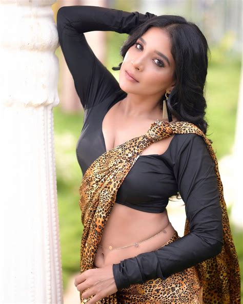 Actress Sakshi Agarwal Latest Hot Navel And Cleavage Show In Saree Hot Actresses
