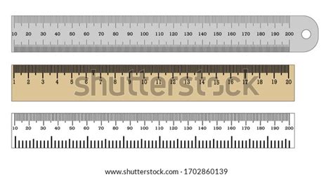 Rulers Inch Metric Rulers Measuring Tool Stock Vector Royalty Free