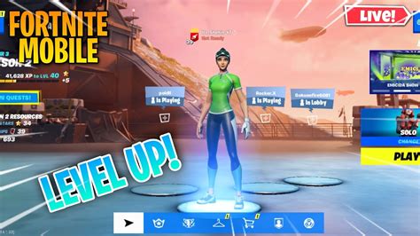 Fortnite Mobile Android Leveling Up Live 60fps Youtube