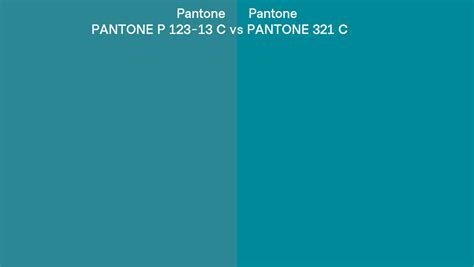 Pantone P 123 13 C Vs Pantone 321 C Side By Side Comparison