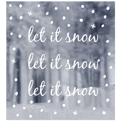 Meubeltop Delight Department Winter Window Sticker Let It Snow