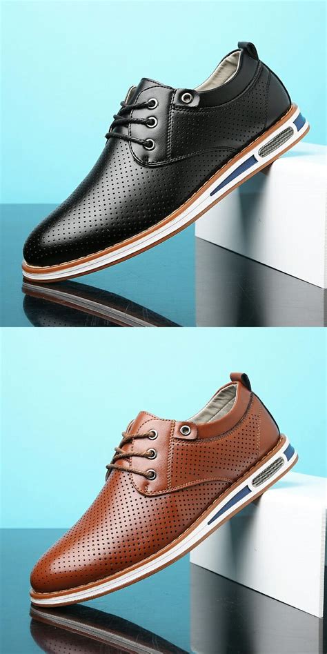 Brand Men Shoes Casual And Smart Leather Fashion Trendy Street Mens