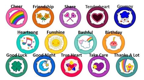 Care Bear Tummy Custom Ink Iron On Transfers 70 Different Care Bears Etsy