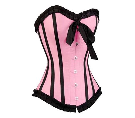 Pink Blk W Bow Pink Corset Corsets And Bustiers White Corset