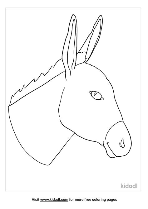 Donkey Face Coloring Page