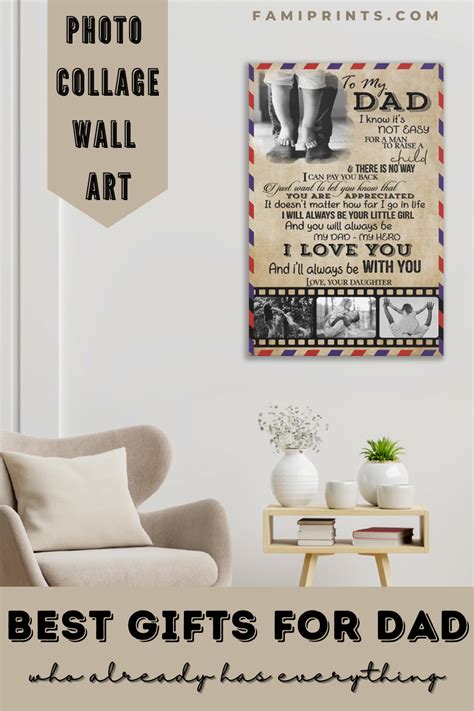 Vertical Wall Art Heart Touching Letters For Dads Best Fathers Day