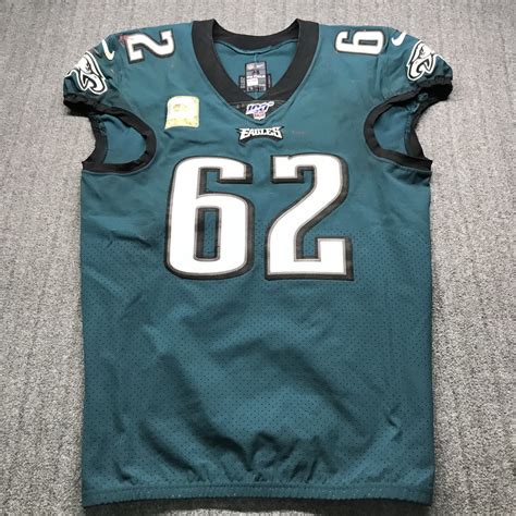 Nfl Auction Sts Eagles Jason Kelce Game Used Jersey 111719 Size