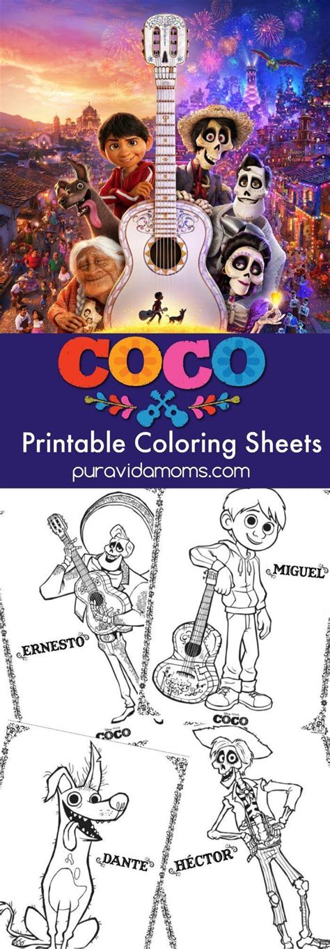 Celebrate Disney Pixars Coco With These Coloring Sheets Print And