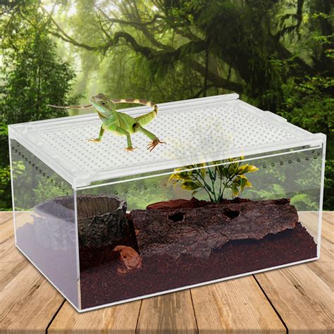 Buy Reptile Feeding Box Portable Small Snake Terrarium Habitat Mini Pet Breeding Cage Hatching
