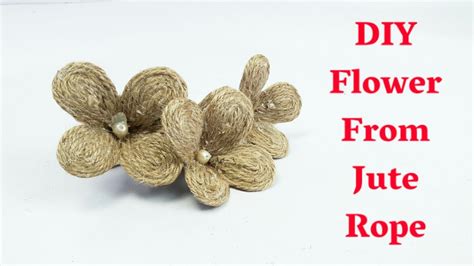 Jute Craft Idea Flower From Jute Rope Best Diy From Jute Rope Diy Art And Craft Youtube