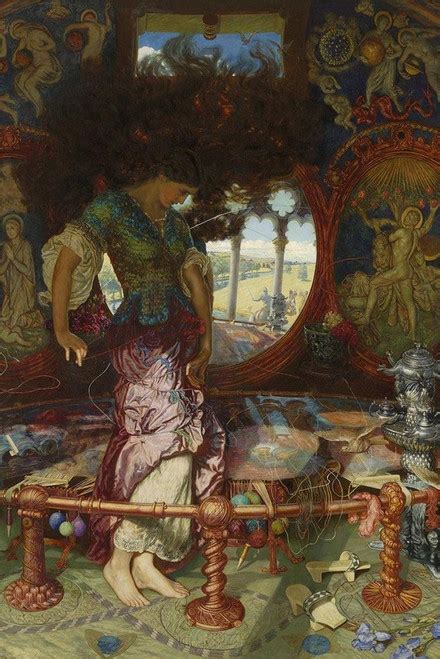 William Holman Hunt The Lady Of Shalott 1905 Oil On Canvas Painting
