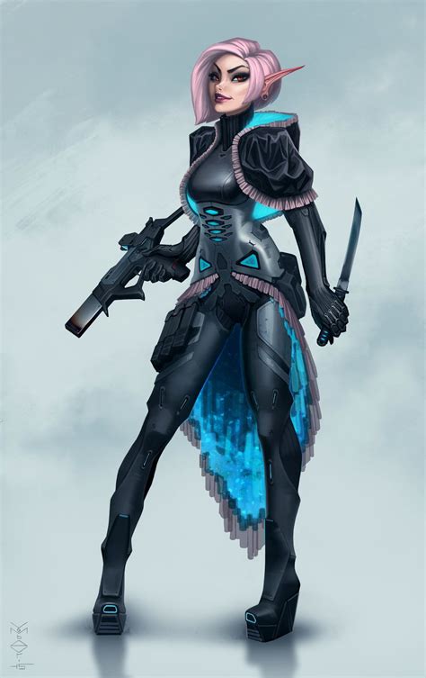 mercenary ivan yakushev sci fi concept art concept art characters cyberpunk character