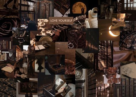 The Best 20 Dark Academia Aesthetic Collage Brown Aesthetic Wallpaper