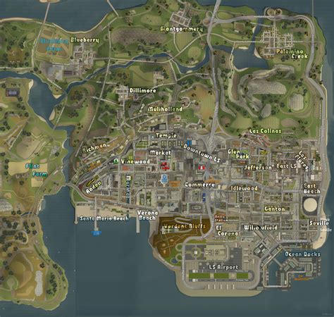 GTA Map With Names