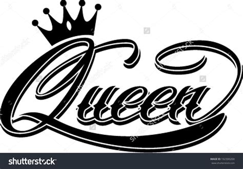 Small but meaningful wrist tattoos. Queen Hand Lettering Stock Vector 192300200 - Shutterstock ...