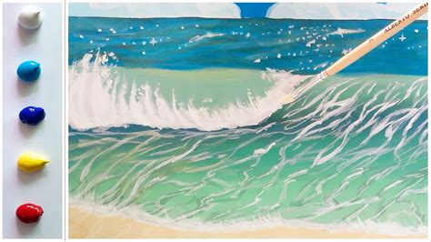 Sparkling Ocean Seascape Painting Tutorial Acrylic Ocean For