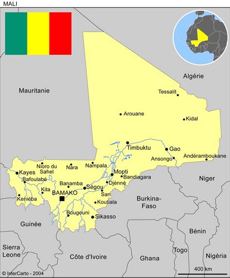 Carte Géographique Et Touristique Du Mali Bamako Géographie Du Mali