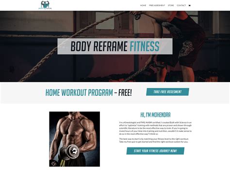 Body Reframe Fitness Website By Sk Moni On Dribbble