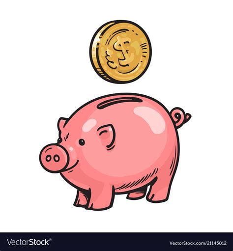 Clipart Piggy Bank Cartoon 1000 Cartoon Piggy Bank Free Vectors On Ai