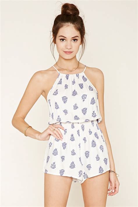 Ornate Print Cami Romper Rompers Cute Outfits Forever 21 Outfits