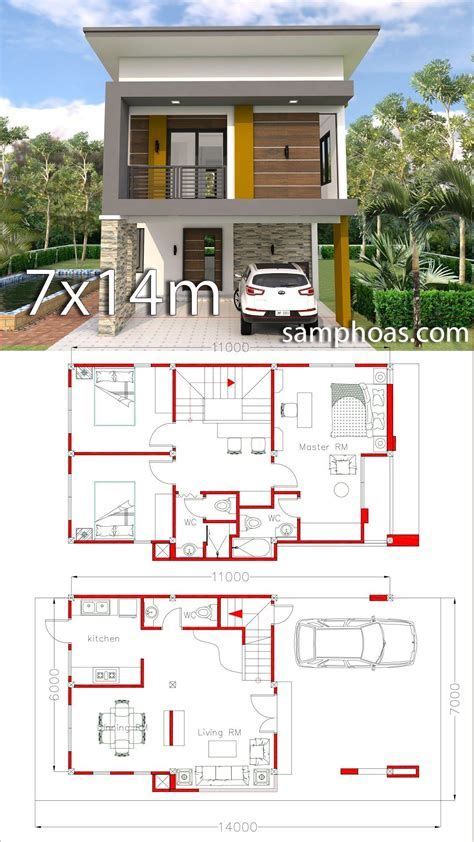 Two Story House With Floor Plans And Measurements