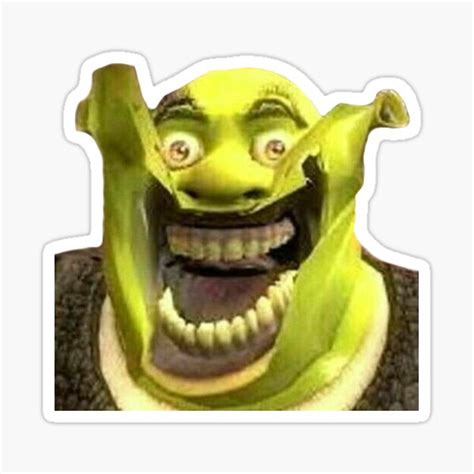 Scary Shrek Sticker For Sale By Memesdealler Redbubble