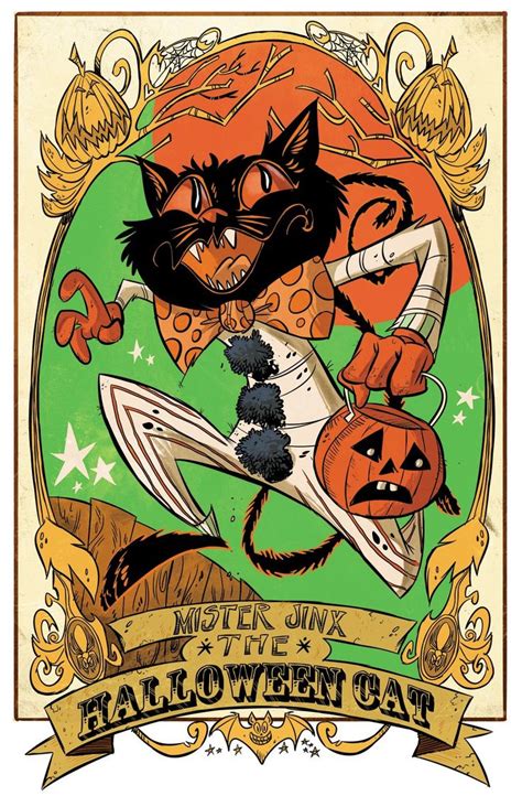 The Halloween Cat Vintage Halloween Art Halloween Cat Retro Halloween