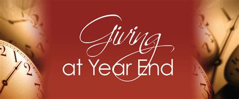 Benefits Of Year End Giving