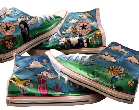 All Over Adventure Time Converse Etsy
