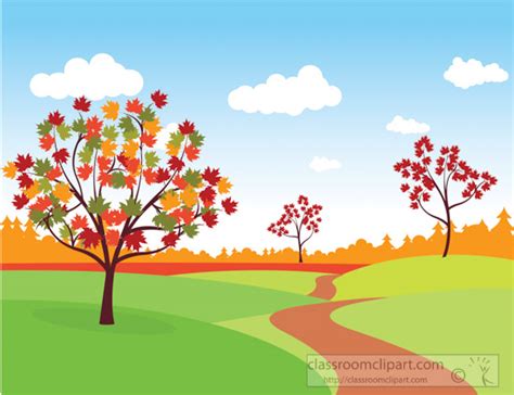 Autumn Scene Stock Vector Illustration And Royalty Free Autumn Clip