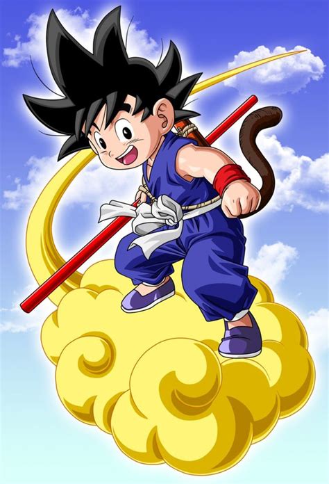 Goku And Flying Nimbus By Link Leob Dragon Ball Goku Kid Goku Goku