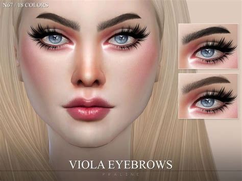 Pralinesims Viola Eyebrows N67 Sims 4 Eyebrows Sims
