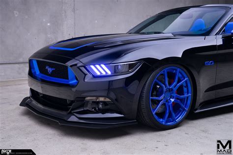 Black And Blue Mustang S550 By Niche Road Wheels Sports Cars Mustang