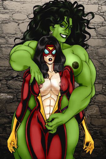 Lesbian She Hulk And Spider Woman Blaser