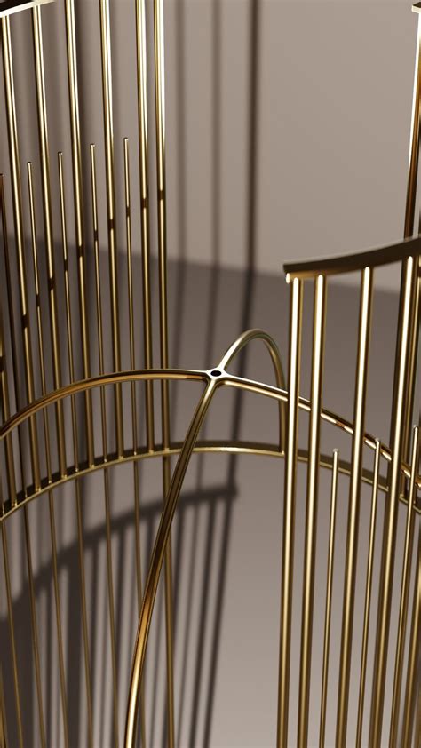 3d Decor Golden Cage Cgtrader