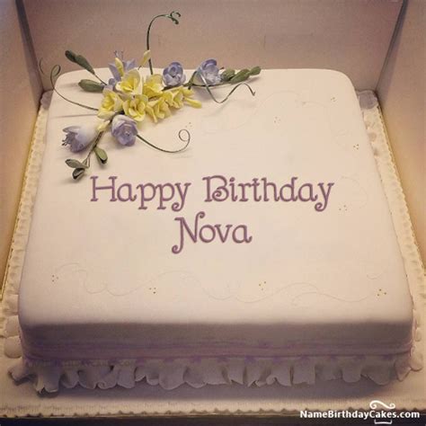 Happy Birthday Nova Cakes Cards Wishes