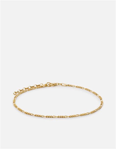 Figaro Chain Anklet Gold Vermeil Womens Anklets Miansai