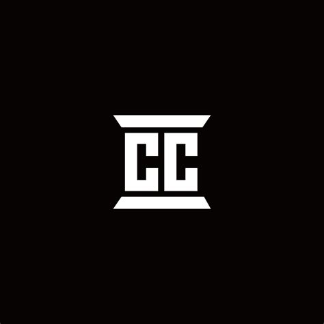 Cc Logo Monogram With Pillar Shape Designs Template 2963495 Vector Art