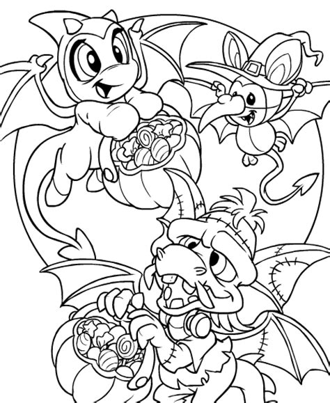 Neopets Haunted Woods Colouring Pages