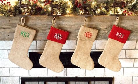 Customized Stockings Trick Christmas Stockings Burlap Christmas