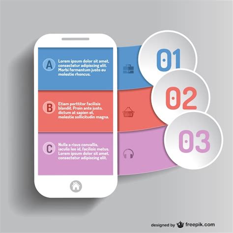 Free Vector Mobile App Infographic