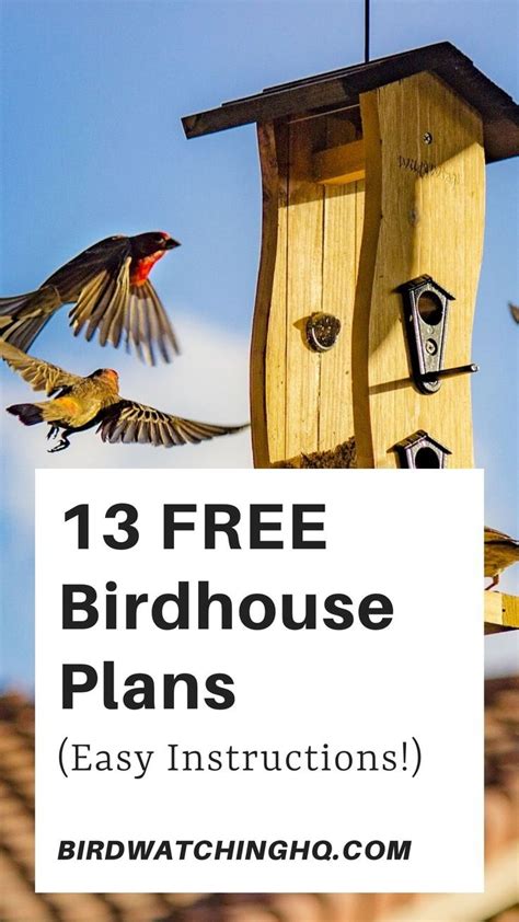 Pdf plans birdhouse plans for bluebirds download grinder jig. 13 FREE Birdhouse Plans (Easy PDF/Video Instructions!) - Bird Watching HQ | Bird house plans ...