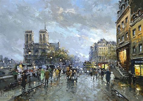 Notre Dame Quai Saint Michel Antoine Blanchard