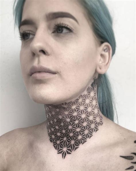 Ornamental Neck Tattoo Neck Tattoos Women Girl Neck Tattoos Throat