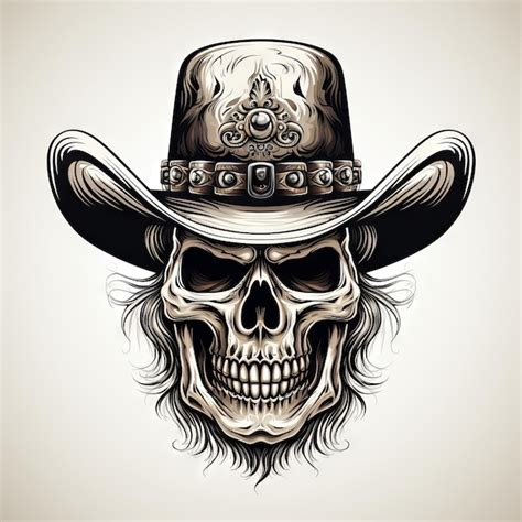 Premium Ai Image Illustration Of A Styled Skull Art Tattoo Design