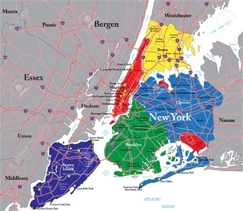 Mapa De Nueva York Turismo Nueva York Mapa Turístico Distritos